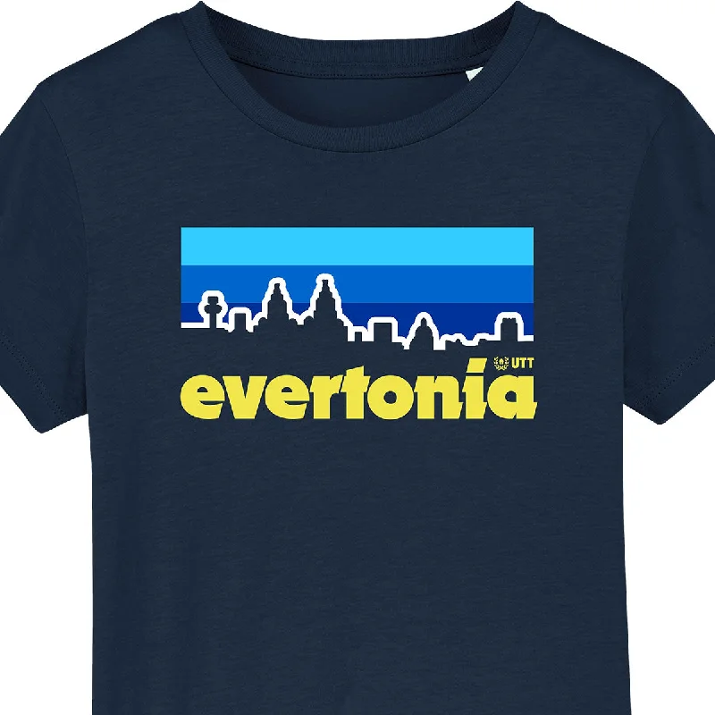 workout short sleeve t-shirt for men -Evertonia Skyline Kids Tee