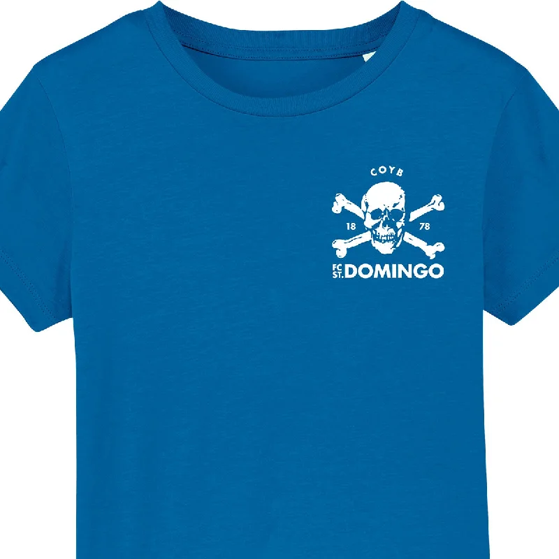 short sleeve sports t-shirt for gym -FC St Domingo Skull Badge Kids Tee