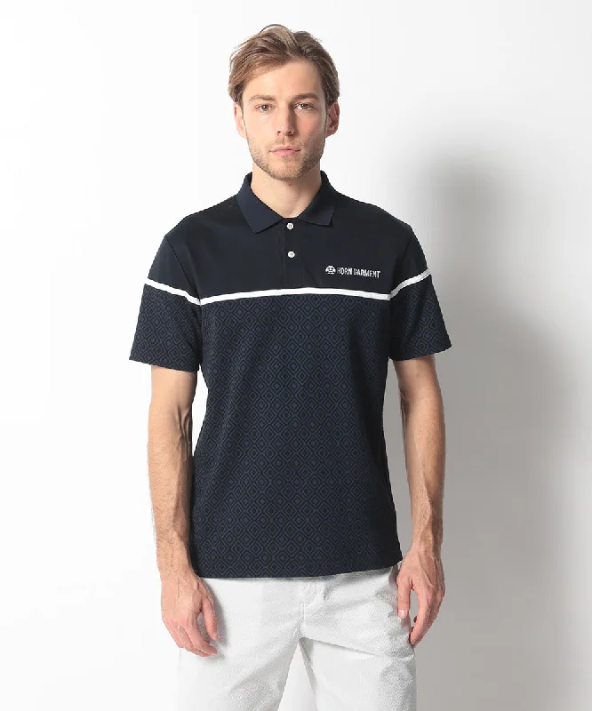 graphic short sleeve t-shirt -Men's Sand's Polo Navy