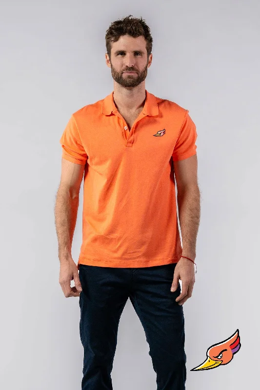 short sleeve raglan t-shirt for men -MEN'S POLO SHIRT - CORAL