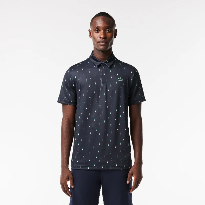 short sleeve t-shirt with floral print -Men’s Golf Printed Recycled Polyester Polo Navy Blue