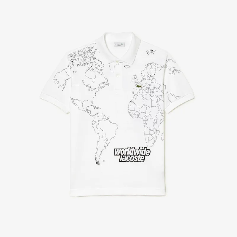 sporty short sleeve t-shirt -Original L.12.12 Planisphere Polo White