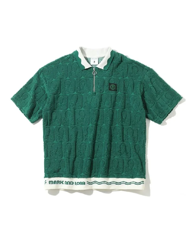 casual wear short sleeve t-shirt -Men's Fader Pile Polo Green