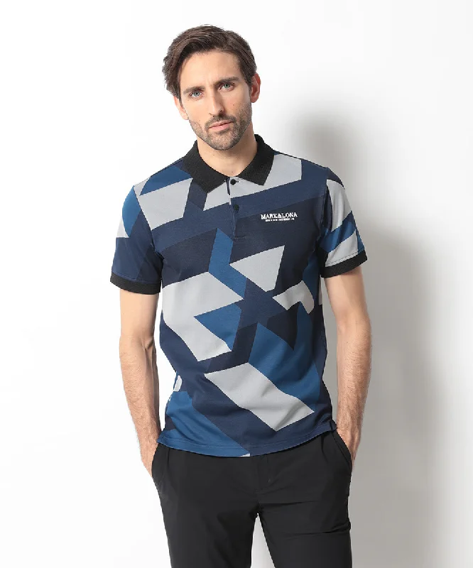 short sleeve t-shirt for gym -Men's Original Jacquard Triangle Polo Navy