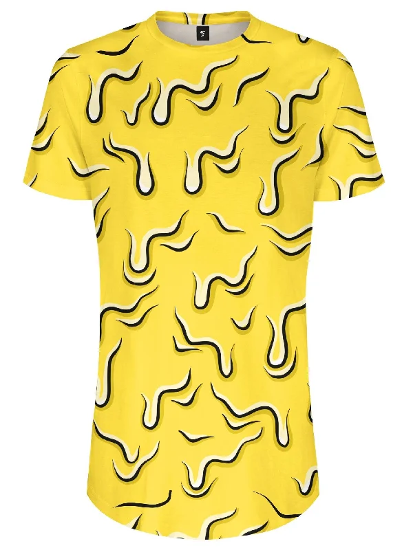 graphic short sleeve t-shirt -Neon Drippy (Yellow) Tall Tee