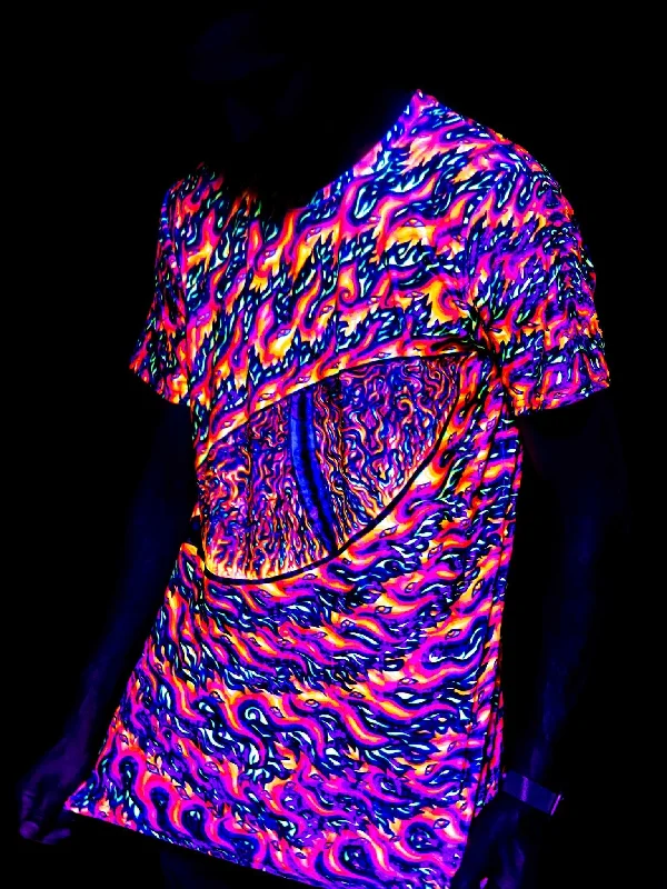 premium short sleeve t-shirt -Neon Eye Of The Phoenix Unisex Crew