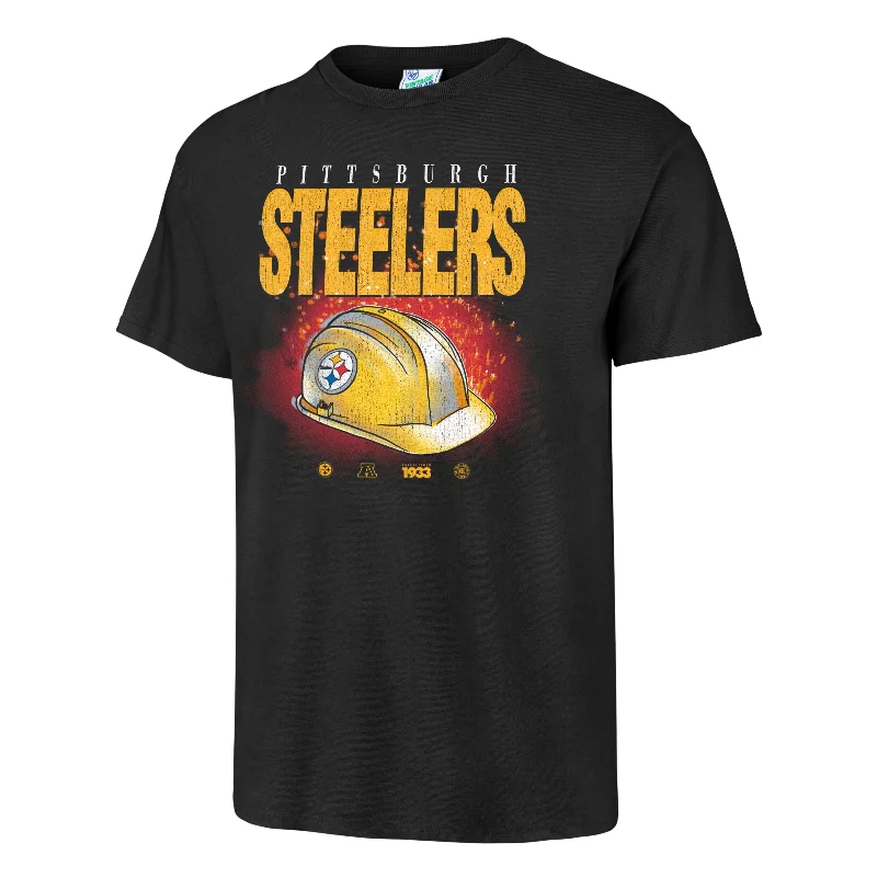 casual short sleeve t-shirt for home -PITTSBURGH STEELERS WITNESS TRADITION VINTAGE '47 TUBULAR TEE