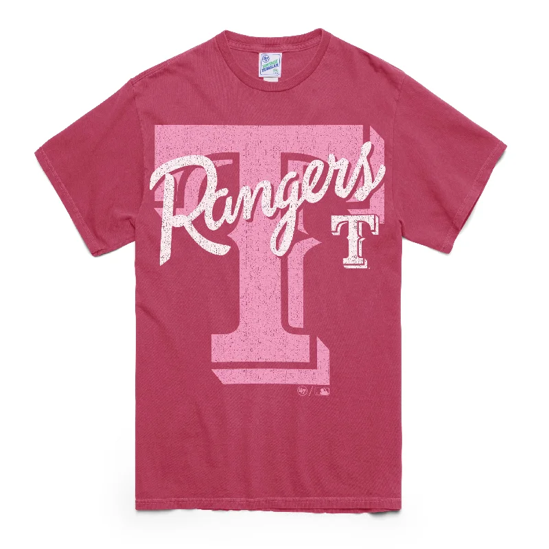 stylish short sleeve t-shirt -TEXAS RANGERS DOPAMINE TRADITION VINTAGE '47 TUBULAR BOYFRIEND TEE WOMENS