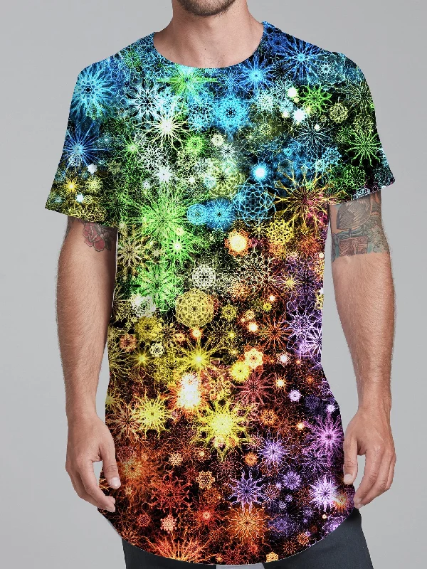 cool print short sleeve t-shirt for men -Trippy Constellations Tall Tee