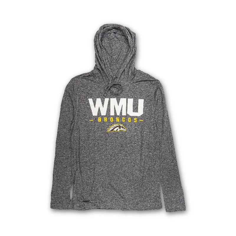 simple short sleeve t-shirt for everyday wear -WMU Broncos Hooded Long Sleeve