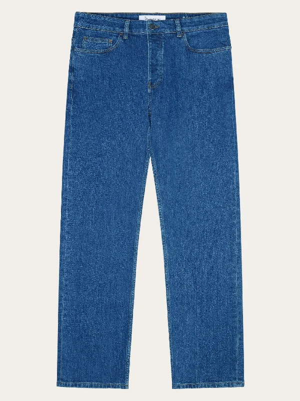 tailored pants for men -CHUCK regular denim jeans mid blue - GOTS/Vegan - Medium Blue