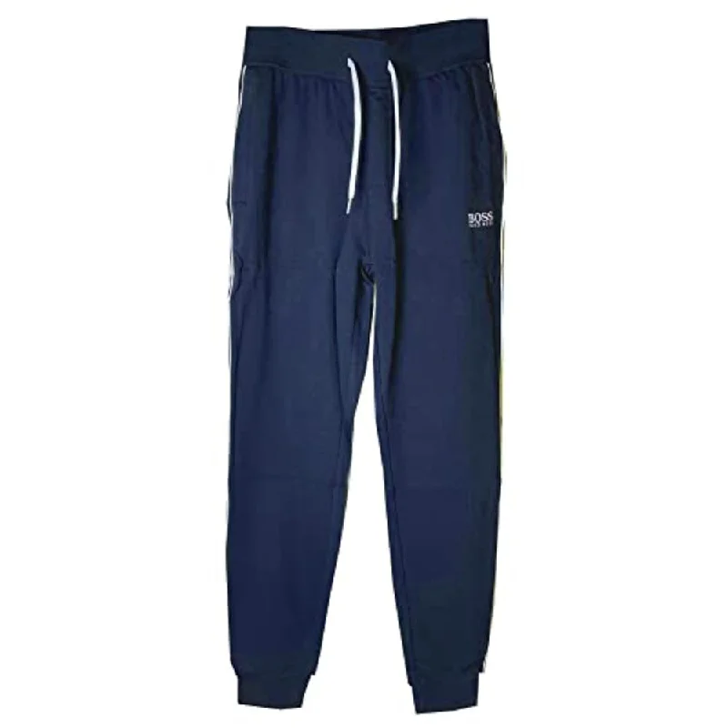 jogger pants for women -Hugo Boss Men's Blue Logo Track Pants Joggers