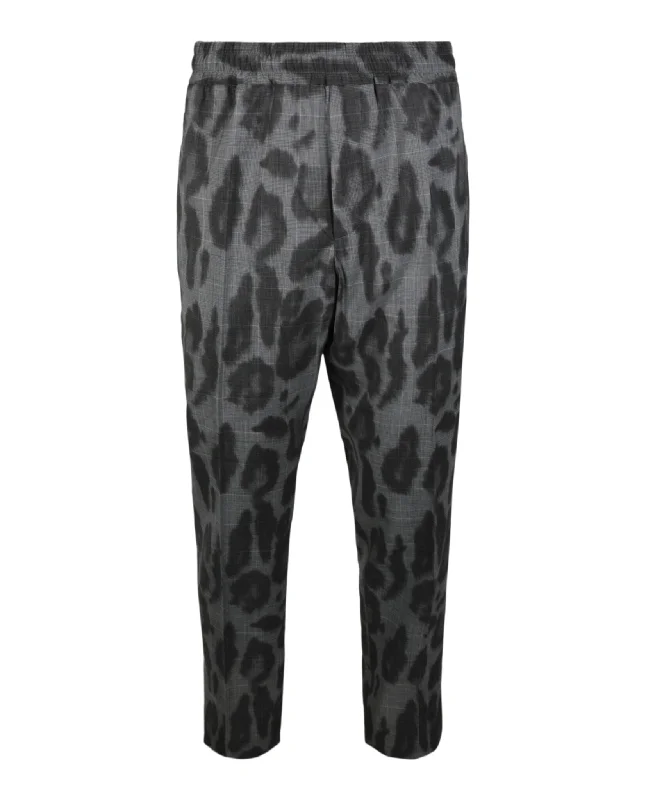 distressed jeans for men -Leopard Print Piet Trousers