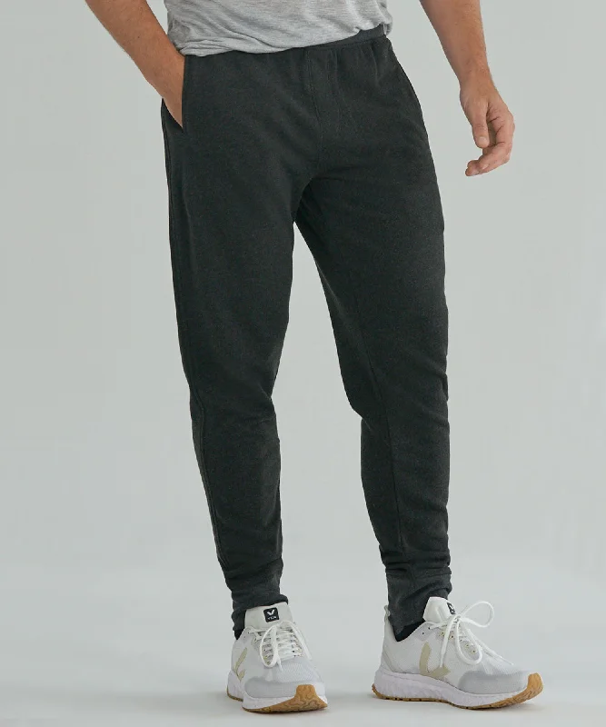 plus size denim jeans -French Terry Sweatpants - Heather Charcoal