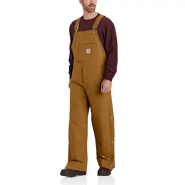 tapered pants for men -Men's Loose Fit Firm Duck Insulated Bib Overall 104393 <p>See All Colors</p>