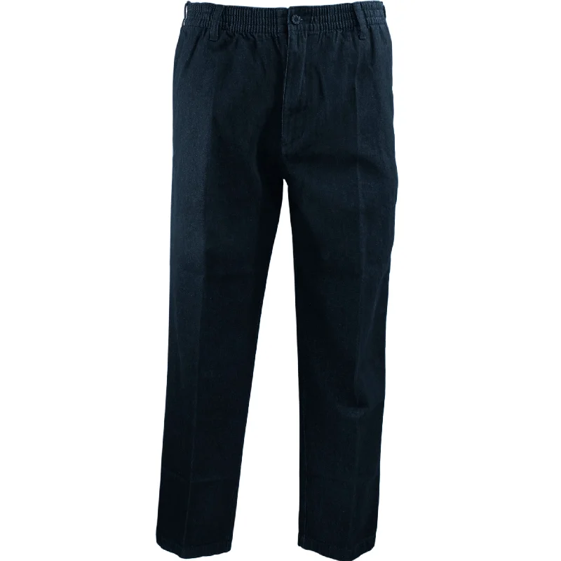 tailored pants for men -Men's Twill Full-Elastic Waist Pants