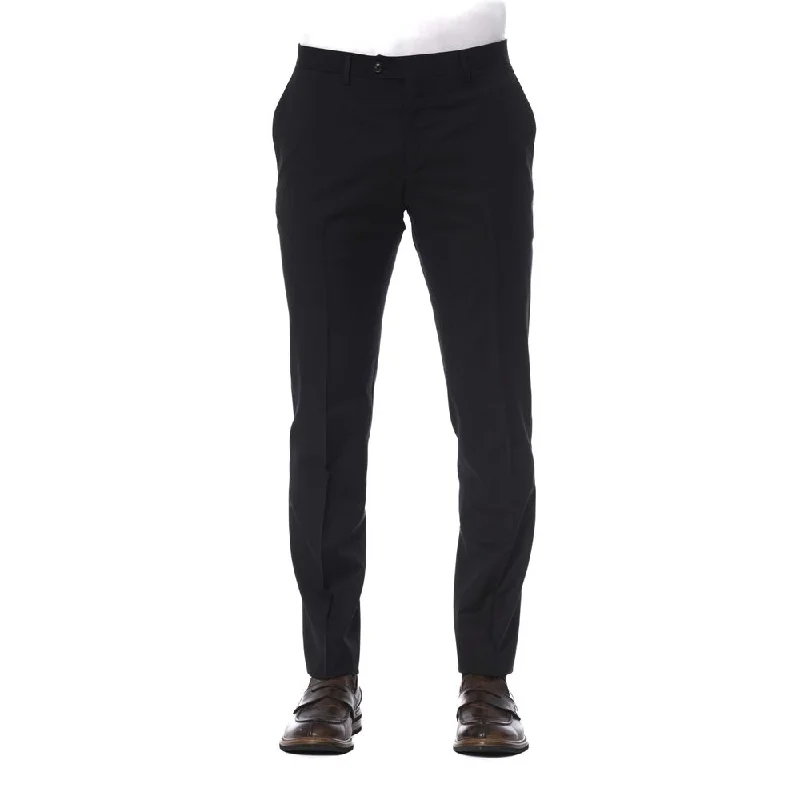 sleek pants for women -Trussardi Elegant  Wool Trousers for Men's Men